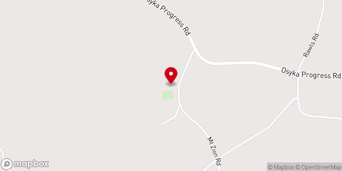 Map showing location of Mt Zion Baptist Church