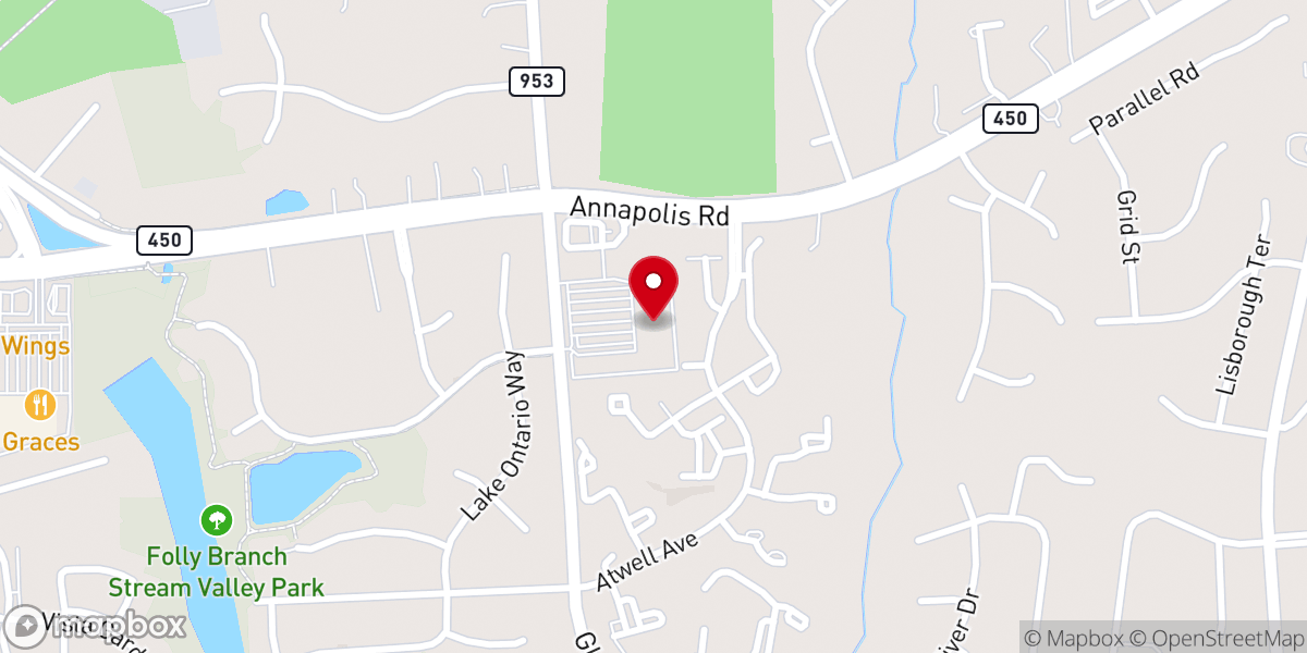 Map showing location of Winners Chapel International Maryland (Faith Dome)