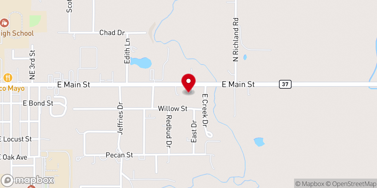 Map showing location of Tuttle Church of the Nazarene