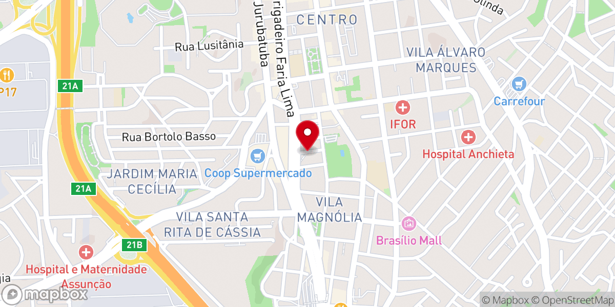 Map showing location of Igreja Pentecostal de Jesus Cristo