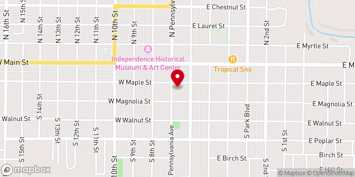 Map showing location of First United Methodist Church - Food Distribution Center