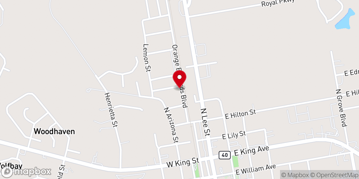 Map showing location of St Paul Ame Church