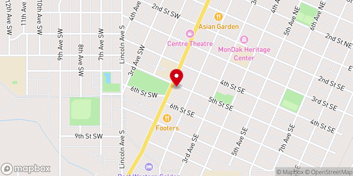 Map showing location of Bible Baptist Church