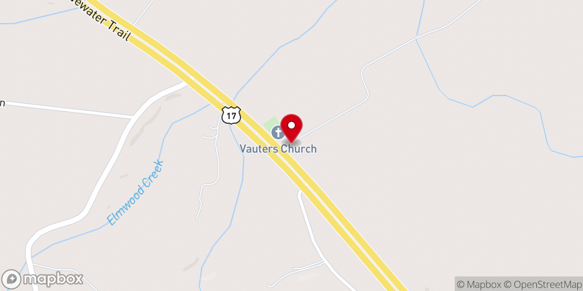 Map showing location of Vauters Episcopal Church