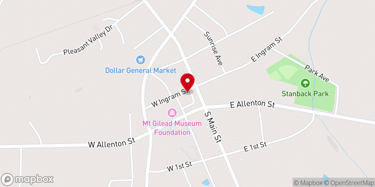 Map showing location of Mount Gilead Food Pantry, Inc