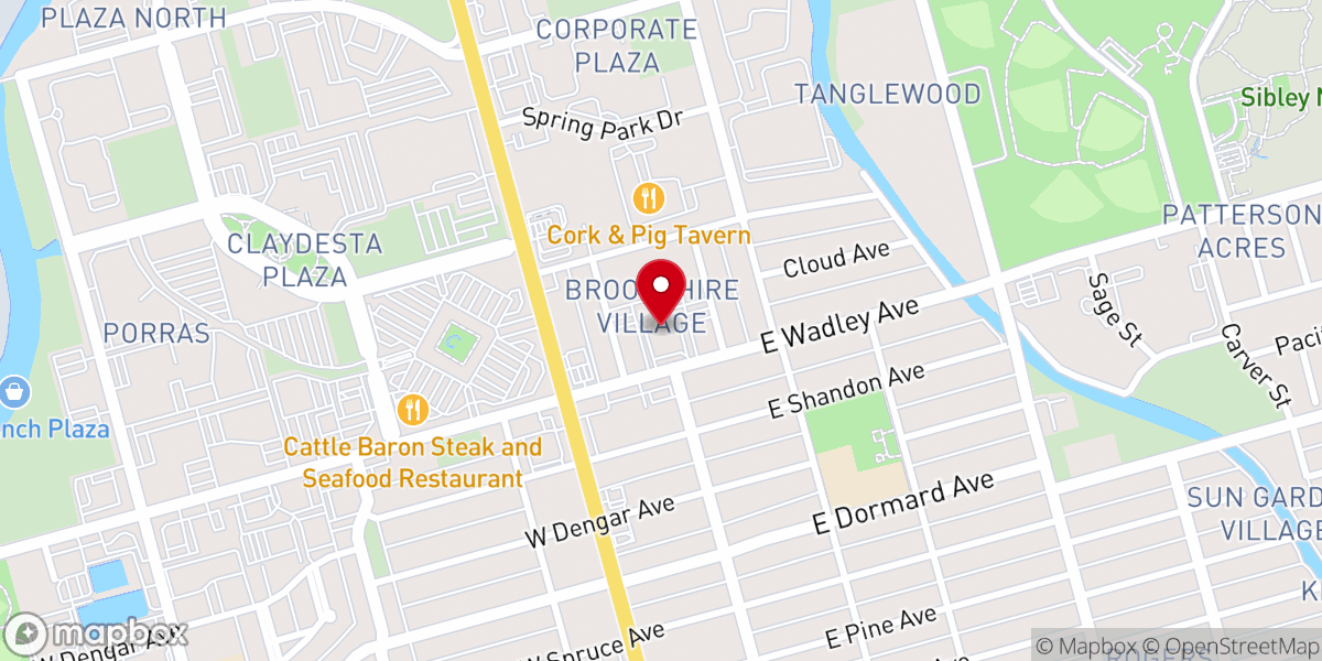 Map showing location of Midland First Assembly of God