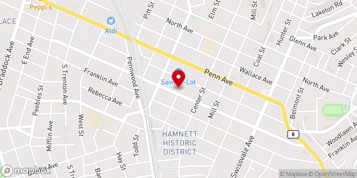 Map showing location of South Avenue United Methodist Church