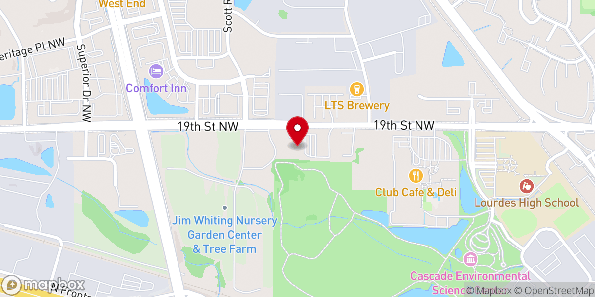 Map showing location of Living Hope Church