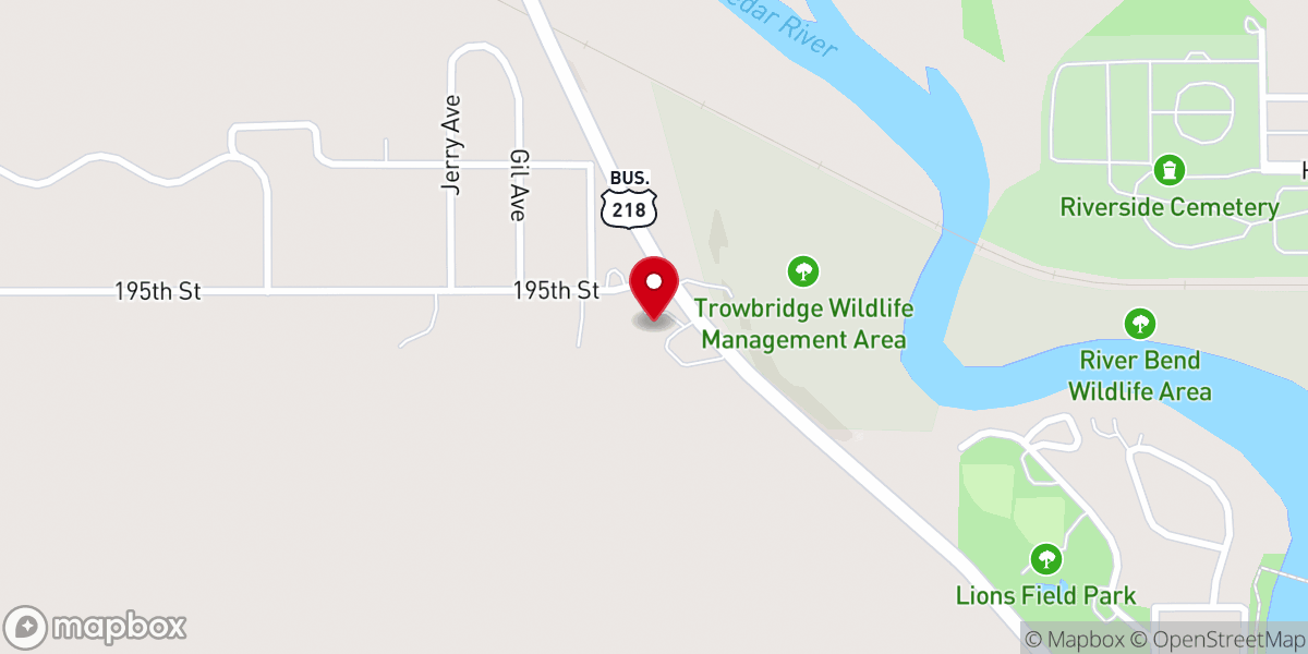 Map showing location of Maple Heights Assembly of God