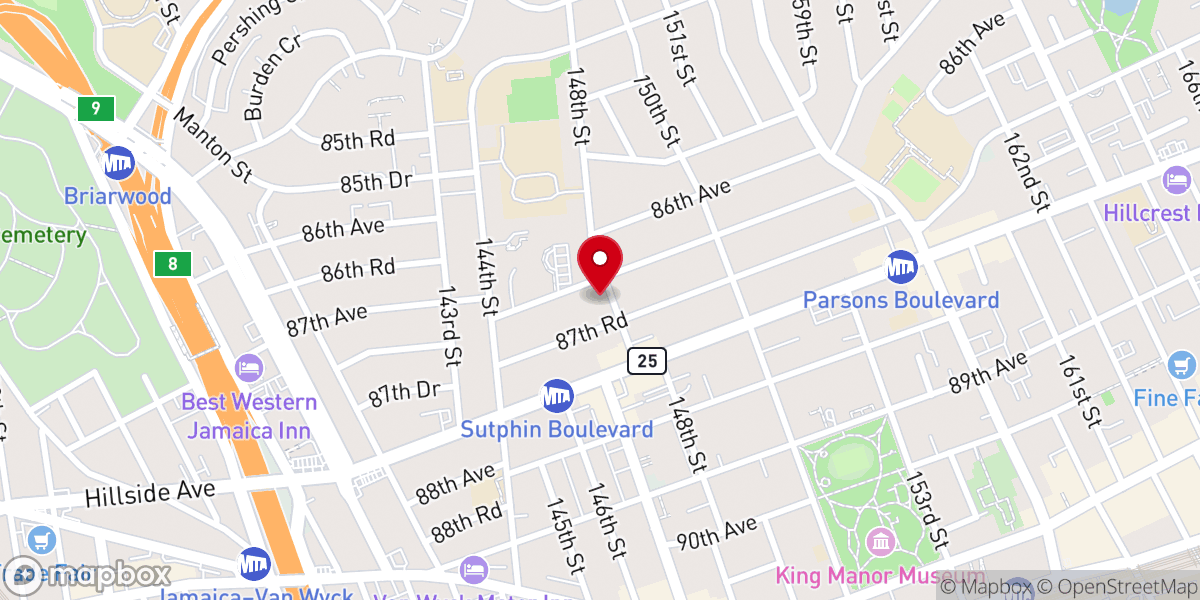 Map showing location of Victoria Congregational Church - United Church of Christ