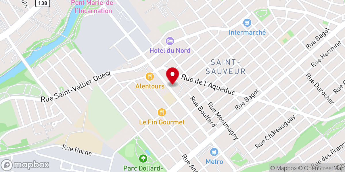 Map showing location of Sainte-Angèle-de-Saint-Malo Catholic Church