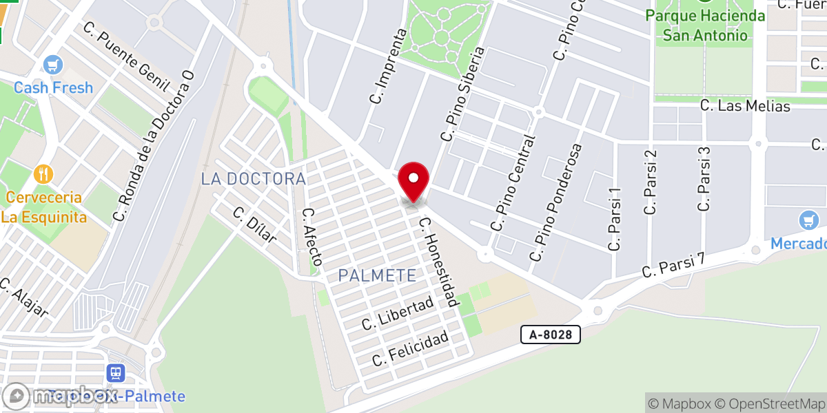 Map showing location of Iglesia EvangÉLica Monte Quinto