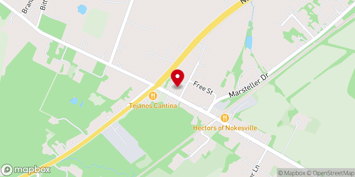 Map showing location of Nokesville Church of the Brethren