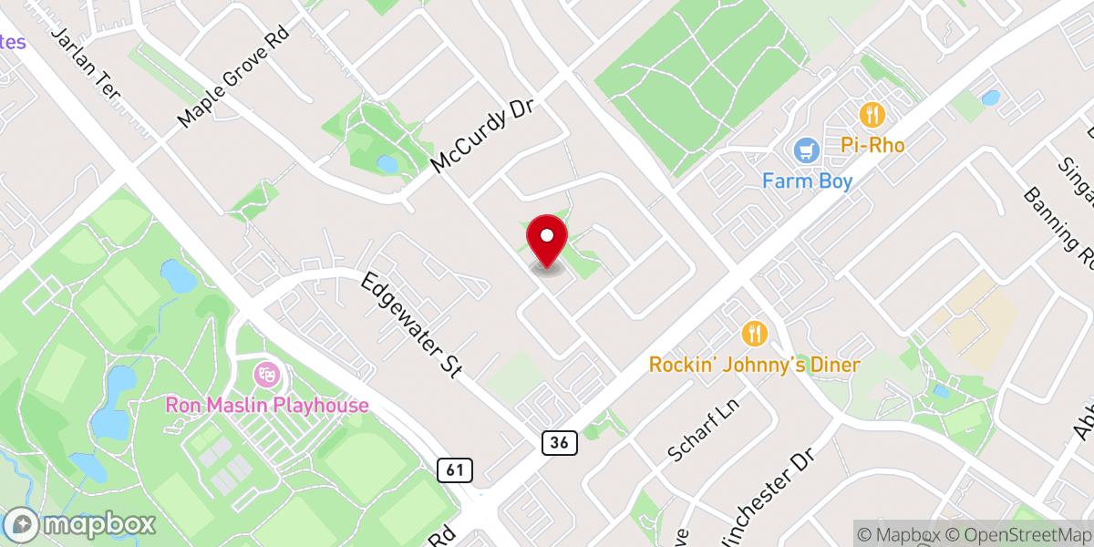 Map showing location of St. Paul's Anglican Church