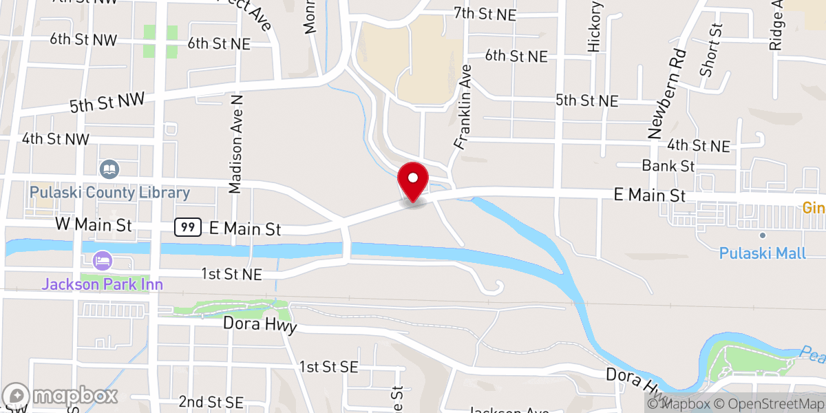 Map showing location of Cowboy Church