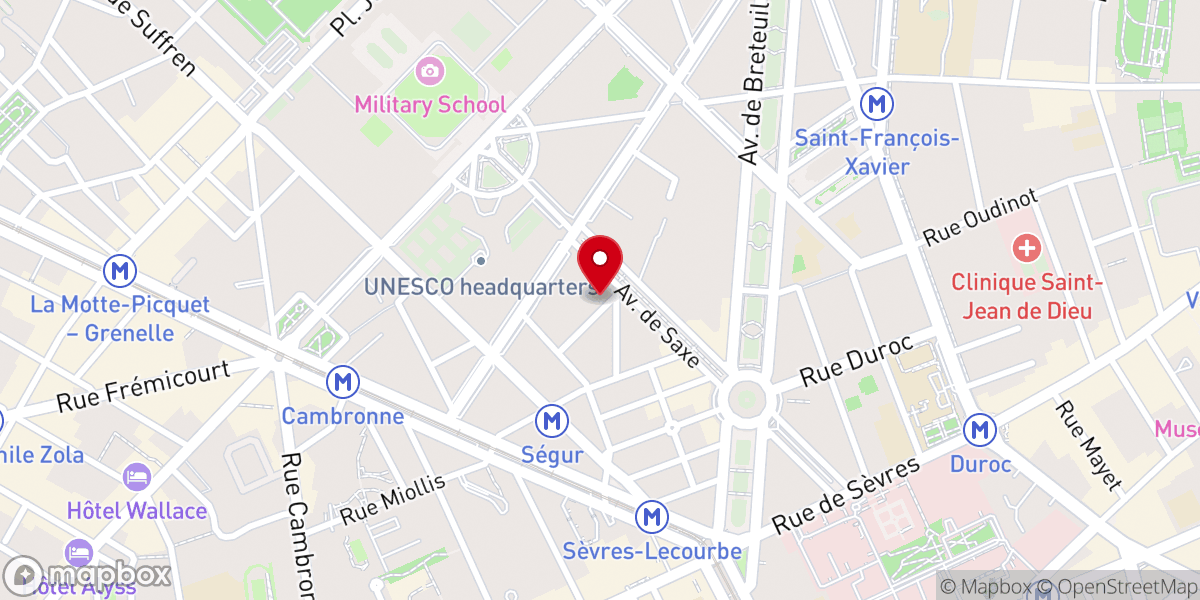 Map showing location of Patronage du Bon Conseil