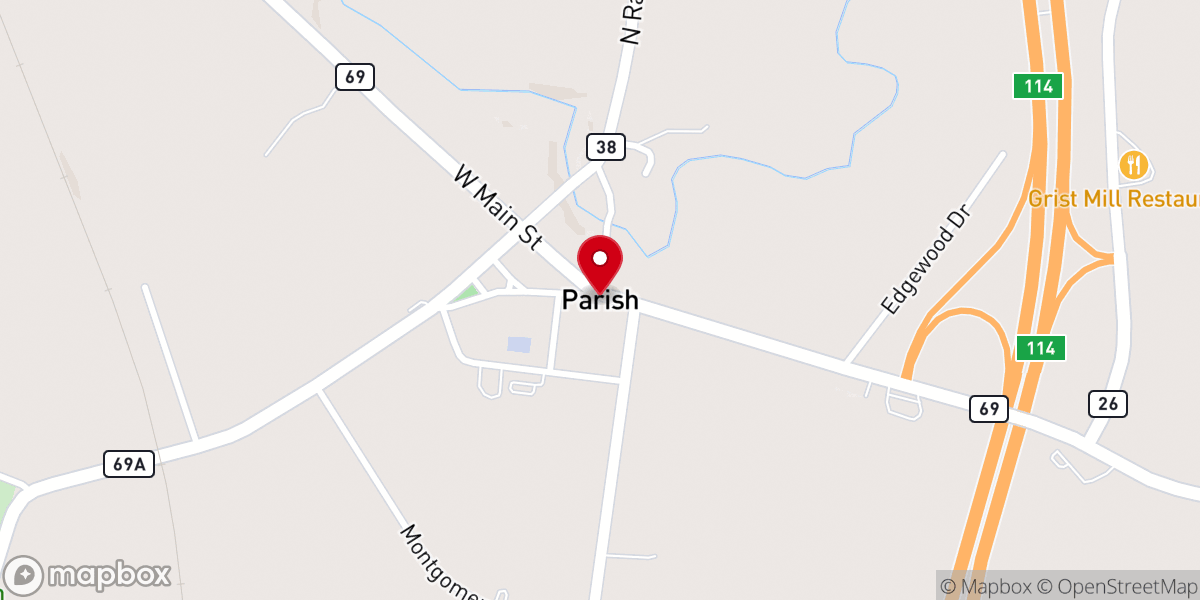 Map showing location of Parish