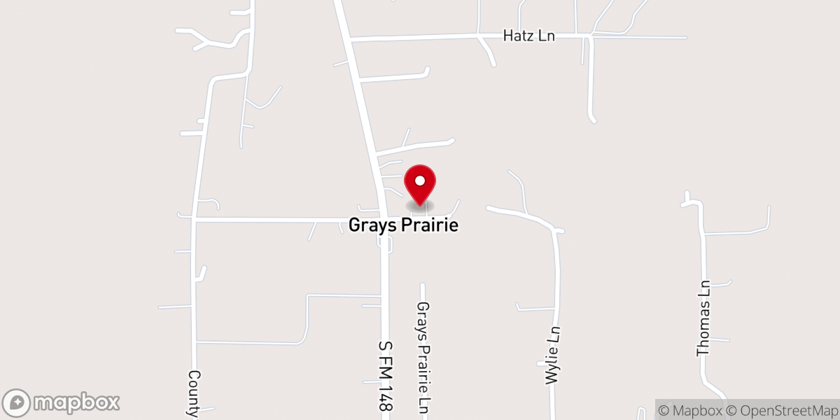 Map showing location of Grays Prairie Mennonite Church