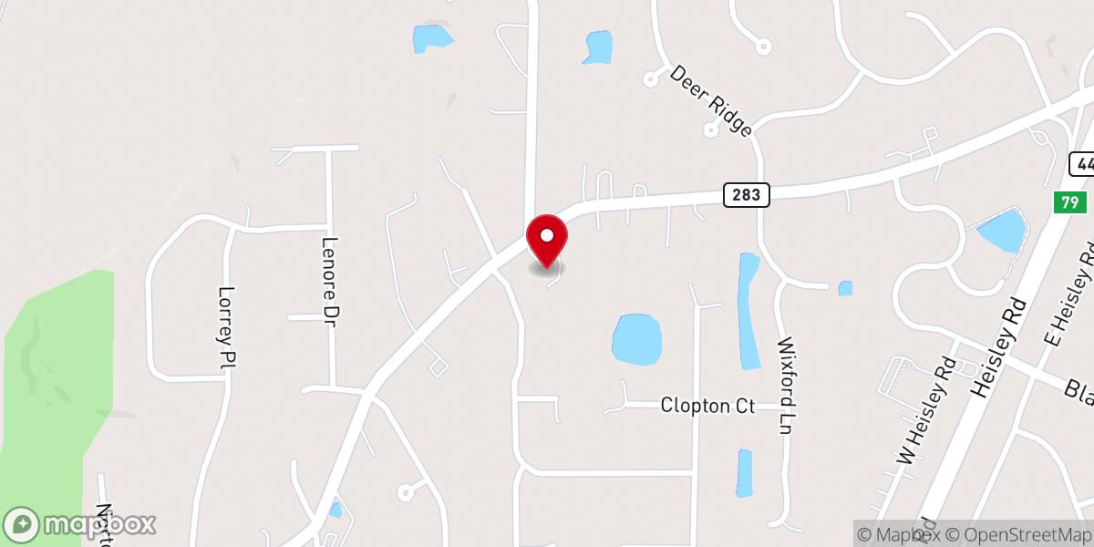 Map showing location of North Mentor Centenary United Methodist Church