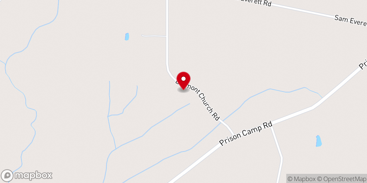 Map showing location of Belmont Baptist Church