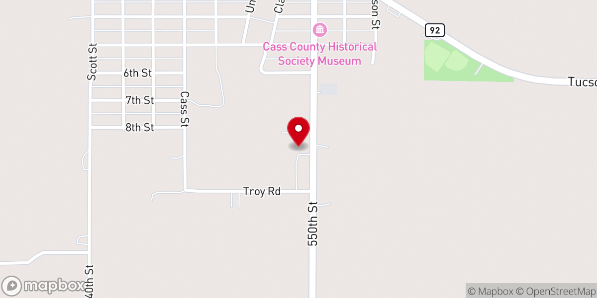 Map showing location of Faith Lutheran Church