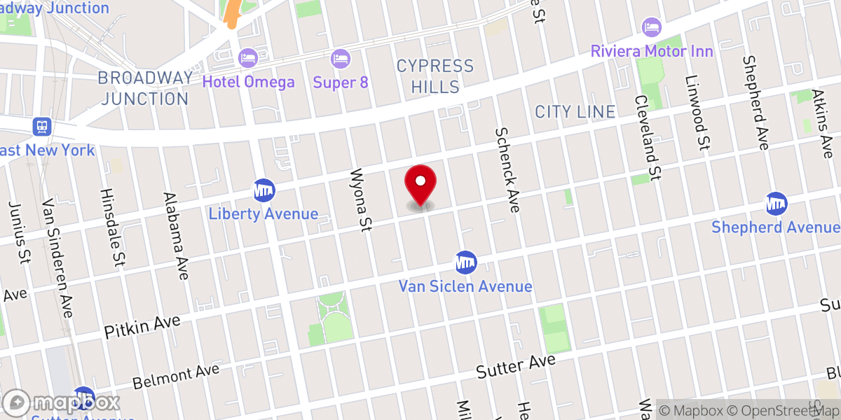 Map showing location of Second Calvary Baptist Church