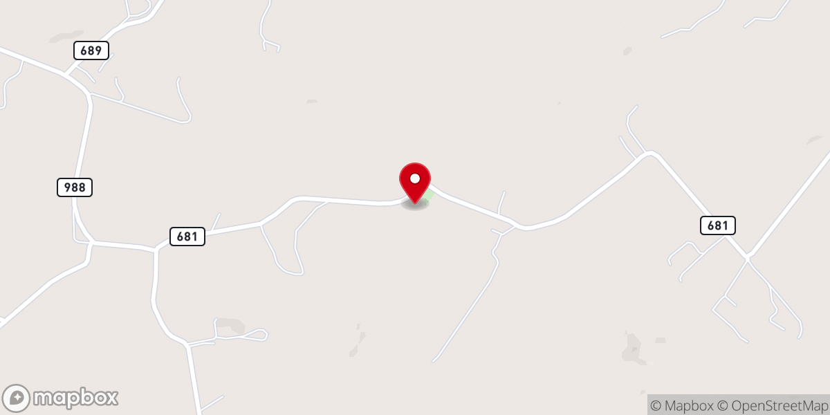 Map showing location of Pleasant Valley Mennonite Church