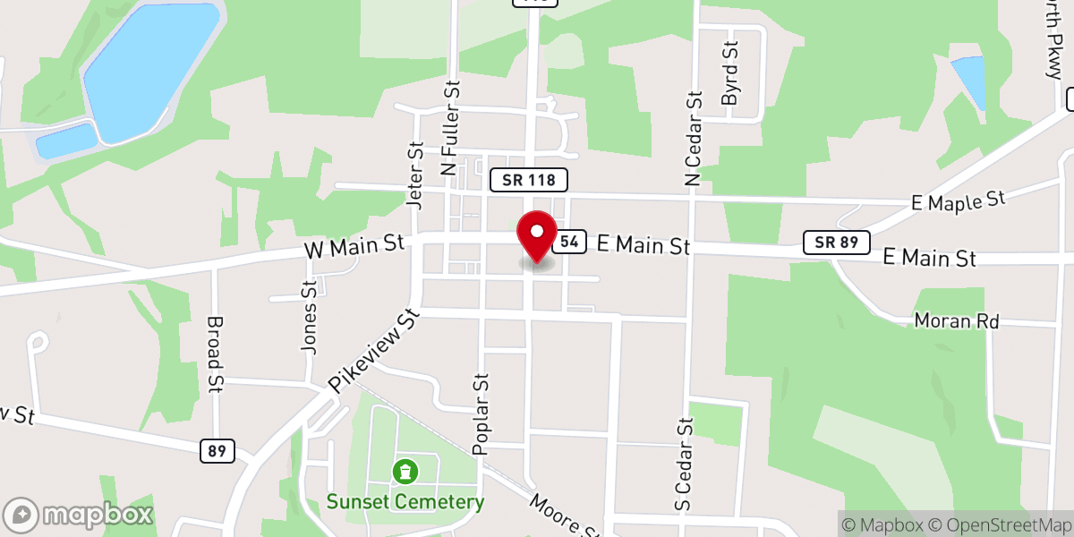 Map showing location of Dresden Cumblerland Presbyterian Church