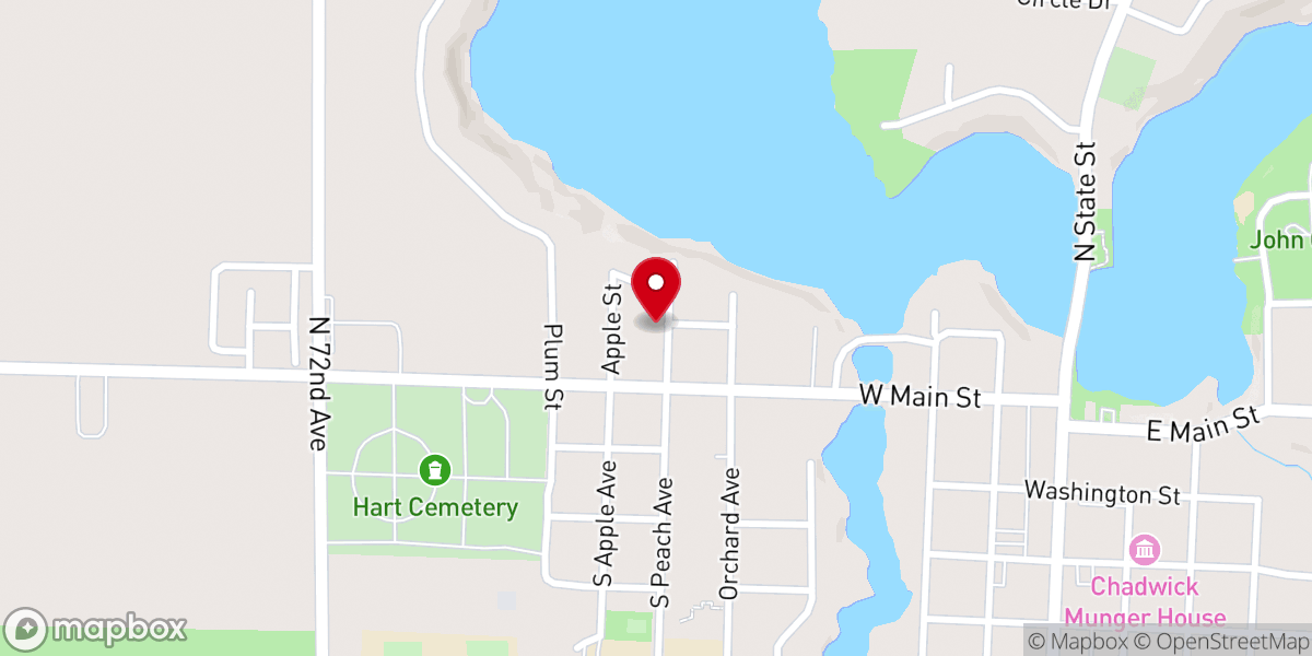 Map showing location of Our Savior Lutheran Parsonage