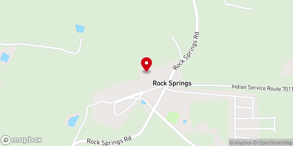Map showing location of Rock Springs Baptist Church