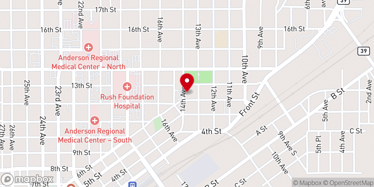 Map showing location of Pilgrim Progress Baptist Church