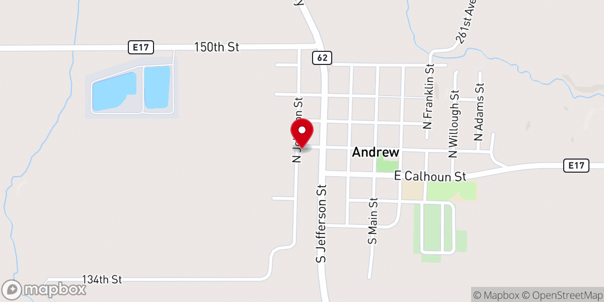 Map showing location of Presbyterian Church
