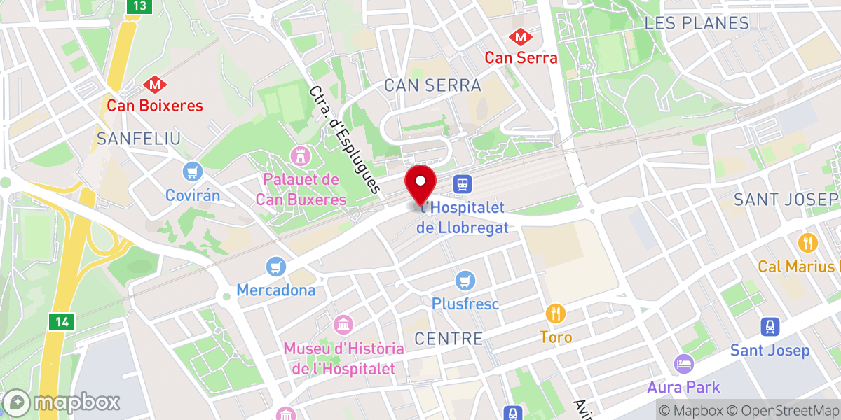 Map showing location of Centro de Ayuda Cristiano L'Hospitalet de Llobregat