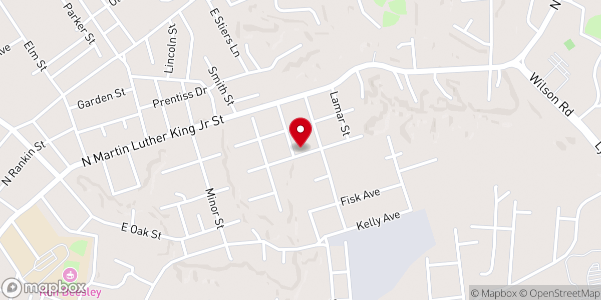 Map showing location of Christian Hope Baptist Church