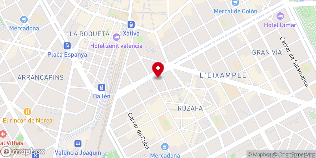 Map showing location of Chabad Lubavitch Valencia