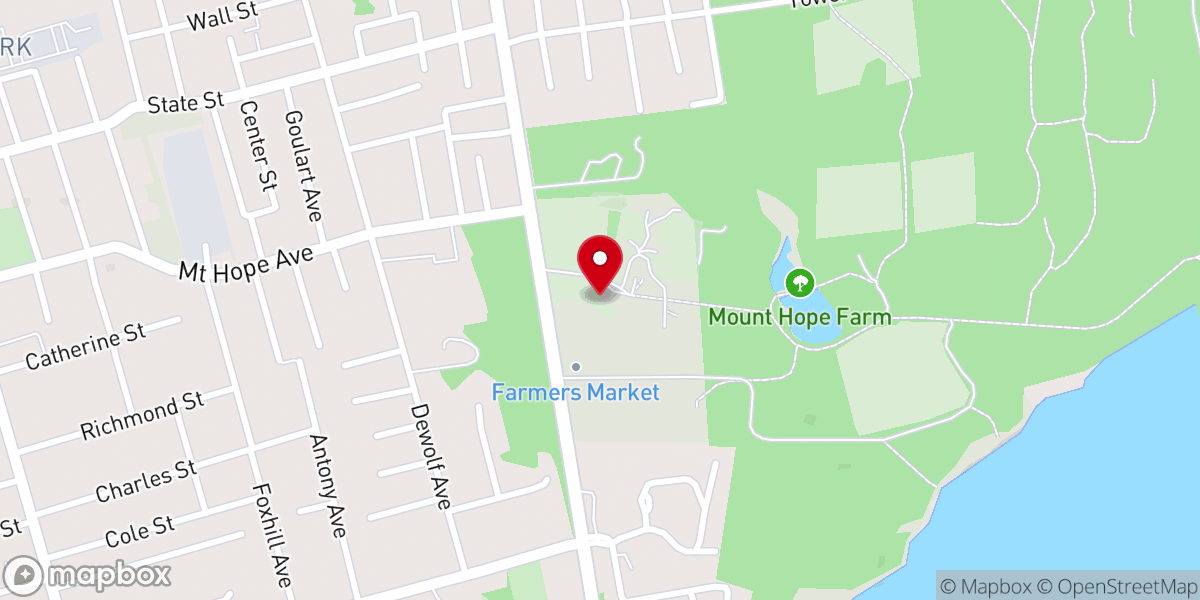 Map showing location of Mt Hope Farm
