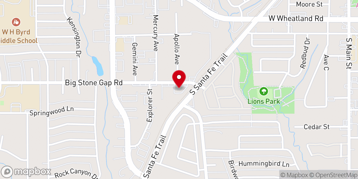 Map showing location of GracePlace Church
