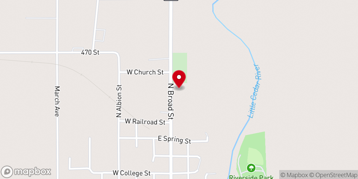 Map showing location of Visitation Catholic Church