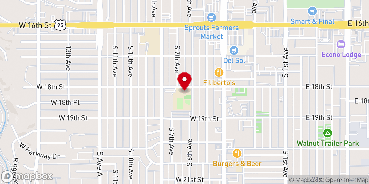 Map showing location of St. Francis of Assisi Catholic School