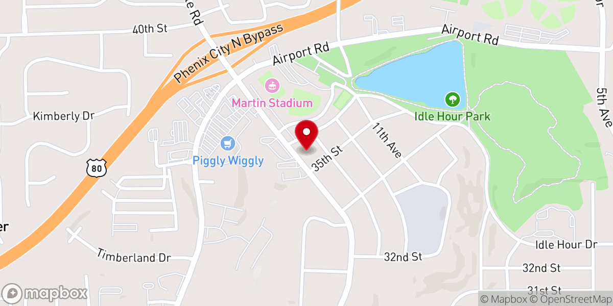 Map showing location of Summerville Church