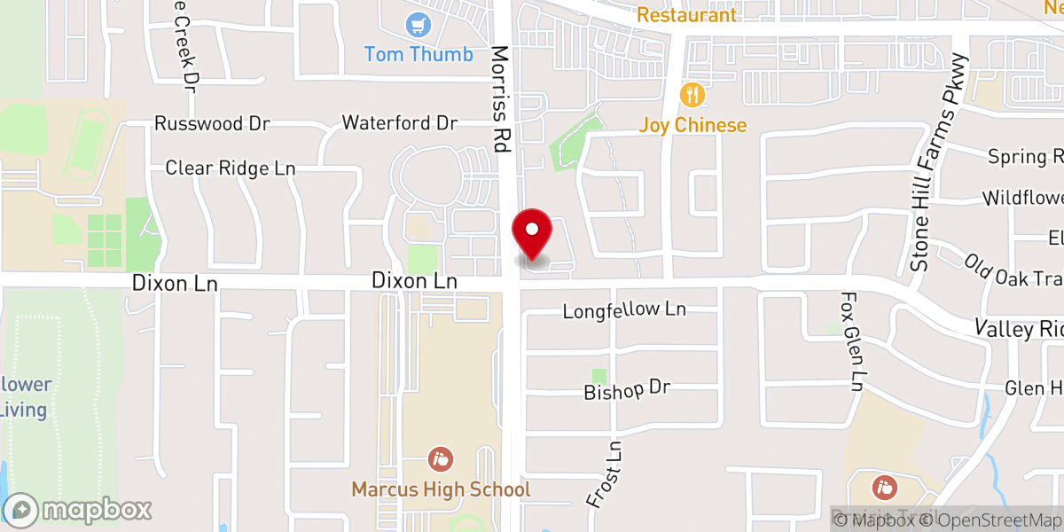 Map showing location of Faith Lutheran Church