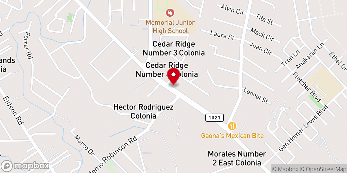 Map showing location of Iglesia de Avivamiento Casa de Santidad