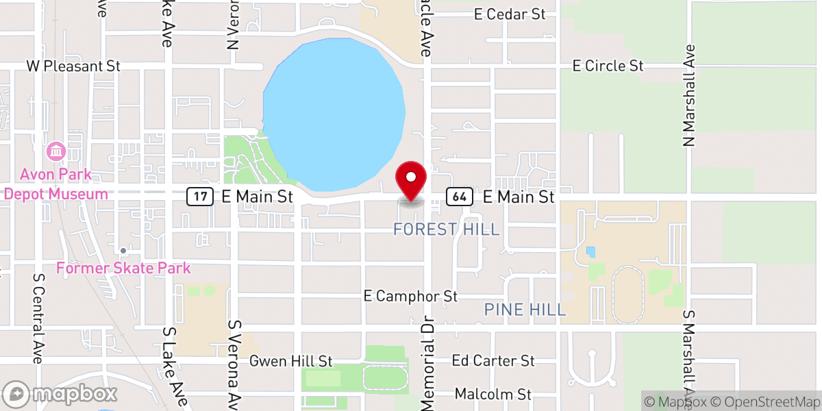 Map showing location of Resurrection Lutheran Church