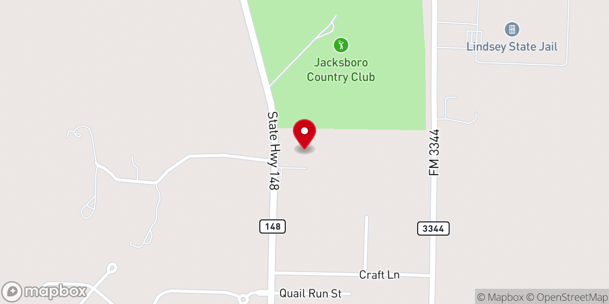 Map showing location of Bethel Assembly of God Church