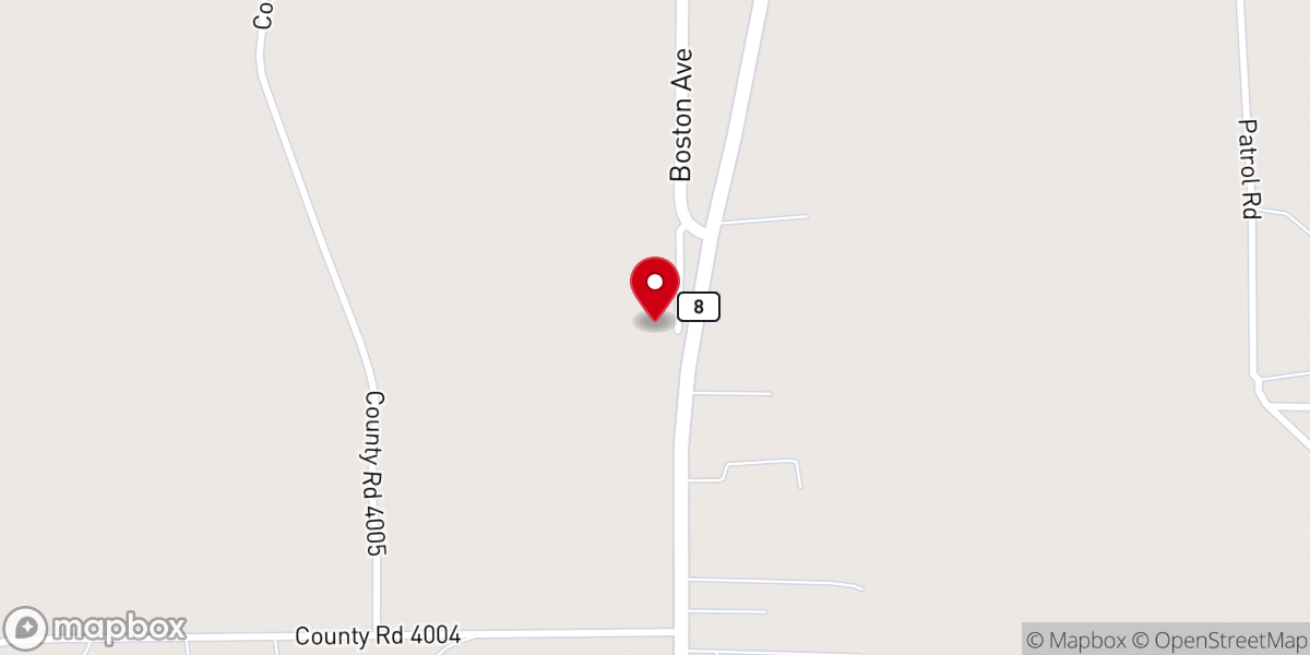 Map showing location of Old Boston Baptist Church