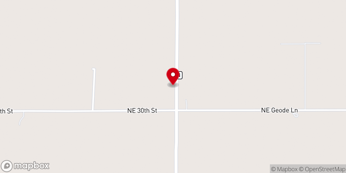 Map showing location of Honey Creek Chapel Christian