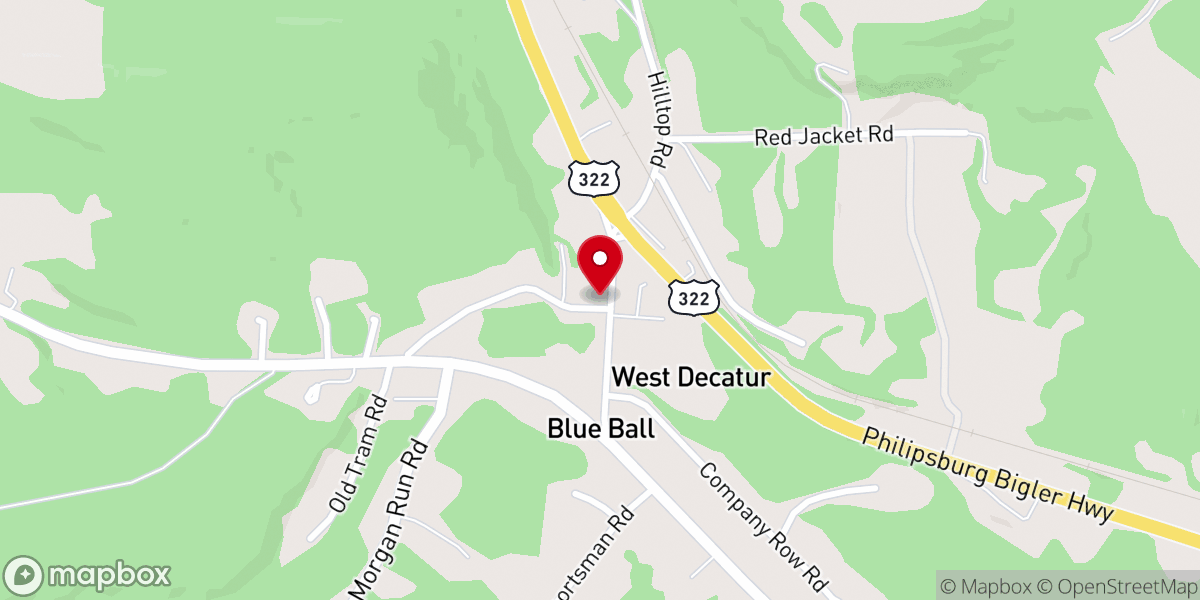 Map showing location of Calvary United Methodist Church
