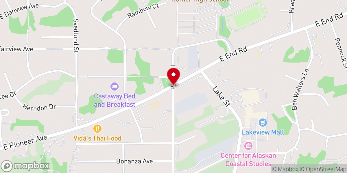 Map showing location of Aurora Lights Ministry