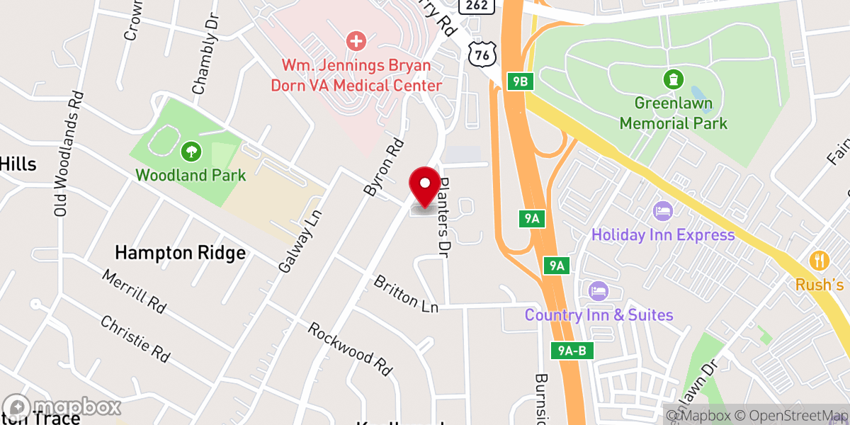 Map showing location of God's Purpose Deliverance Church