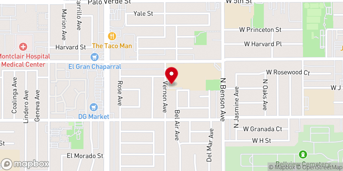 Map showing location of Calvary Montclair